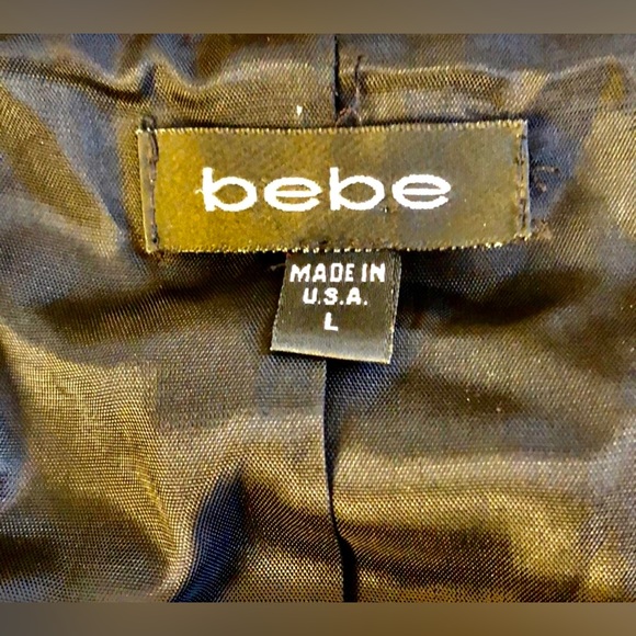 Vintage yet New BEBE black crop bolero short jacket L Large 90s Y2K 2000s - Picture 3 of 3